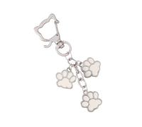 BULAIDAI Cartoon Cats Paw Print Bag Charm for Women and Students Soft and Practical Alloy Keychain Bags Pendant for Backpack Fun Cats Lover Gift