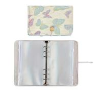 BULAIDAI Circular Knitting Needle Case with Detachable 6 Hole PVC Binder Pocket Knitting Tool Organiser for Yarn Craft Tool Embroidery Pouches