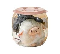 BULAIDAI Clear See Through Storage Container That Doubles As a Seat for Easy Access to Items Living Room and Bedroom Kid-Safe Easy Handle for Movement