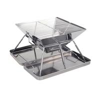 BULAIDAI Collapsing Rustless Camp Barbecue That Utilizes Wood Coal for Genuine Outdoor Cooking and Heating Camping Barbecue