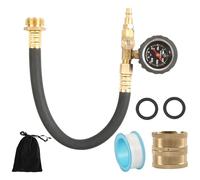 BULAIDAI Comprehensive Marine Motorhome Blow Out Set with Shut Off Valves Pressure Gauges Effortless Installation Freeze Shut Off Valves Motorhome
