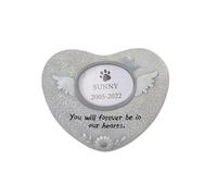 BULAIDAI Customizable Pet Loss Memorial Tomestone Keepsakes Resin Photo Frame with Wall Mount and Desktop Backyard Garden Display Pet Memorial Frame