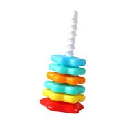 BULAIDAI Developmental Rotating Stacking Toy Practical Colorful Tower for Childrens Hand Eye Coordination and Color Recognition Rotating Colorful Tower Stacking Toy