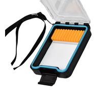 BULAIDAI Double-Sided Tackle Organizers Floating Bobber Case Closure Storage Box with Lanyard Fishing Float Storage Case