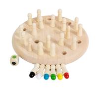 BULAIDAI Early Education Color Memory Chess Wooden Memory Matching Stick Chess Interactive Learning Game for Parent and Child Concentration Training Educational Toy
