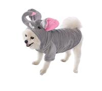 BULAIDAI Elephant Themed Dog Jumpsuit Soft Sweatshirt Pet Costume for Parties Holidays Birthdays Comfort Adjustable Cute Elephant Costume for Dog