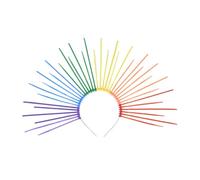 BULAIDAI Eye Catching Rainbow Color Headband Party Halos Costume Headwear Adjustable Size Headdress Ornament for Women Music Festival Gear