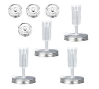 BULAIDAI Fermentation Set for 86MM Broadmouth Bricklayer Bottles Fit Homebrewed Food Simple Use Permanent Metal Tools Homebrewed Fermentation Materials