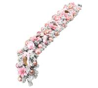 BULAIDAI Festival Artificial Christmas Wreath Flocking Pine Branch and Pinecones Wreath Hangings for a Traditional Christmas Scene Fireplaces Swag & Party Decoration