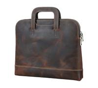 BULAIDAI Genuine Leather 13.3inch Laptop Sleeve with Soft Interior Design Secure for Macbookpro Notebook Leather Laptop Sleeve with Pockets