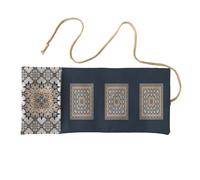 BULAIDAI Handmade Tarots Organizers Poly Linen Washable Bold Artistic Pattern Compacts Foldable for Oracles and Playing Card Durability Tarots Card Holder