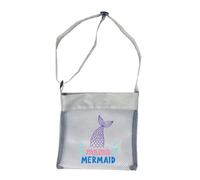 BULAIDAI Large Capacity Folding Meshes Beach Bag Adjustable Shoulder Strap Kids Beach Toy Portable Sea Shell Collecting Single Shoulder Backpack