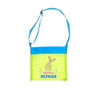 BULAIDAI Large Capacity Folding Meshes Beach Bag Adjustable Shoulder Strap Kids Beach Toy Portable Sea Shell Collecting Single Shoulder Backpack