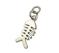 BULAIDAI Modern Fishbone Design Alloy Pendant Charm for Bags Accessories Practical Lightweight Decorative Gift Fishbone Charm Decoration