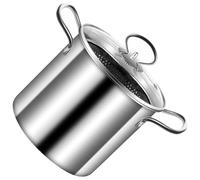 BULAIDAI Multi Functional Stainless Steel Cooker Pots with Frying Basket Lid Even Heating Design Works on Induction Durablity Deeply Frying Basket