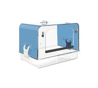 BULAIDAI Multifunctional Bird Bath House with Removable Tray for Parrots Cage Accessories and Bathing Essentials Nonslip Pet Bird Bath Bowl