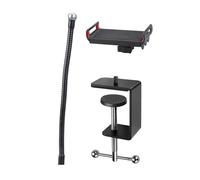 BULAIDAI Multiple Corner Flexible Phone Panel Stand with Turn Metal Grip Base Consistent for Four Point Seven 11 Foot Screens 4 Modifiable Arm Lengths Sturdy Metal Tablet Holder