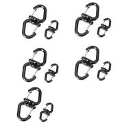 BULAIDAI Outdoor Camping Double Hooks 360 Rotating Double Carabiner Portable S Chain Hook Backpacks Keychain Carabiner Enduring Outdoor Swivels Clip