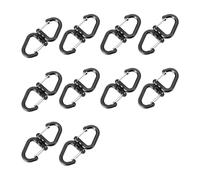 BULAIDAI Outdoor Camping Double Hooks 360 Rotating Double Carabiner Portable S Chain Hook Backpacks Keychain Carabiner Enduring Outdoor Swivels Clip