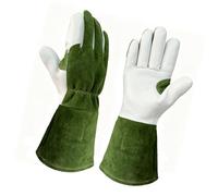 BULAIDAI Protective Leather Work Gloves with Thickened Palms Metal Processing Glass Manufacturing Sharpened Object 1 Pair Flexible Grip Gloves