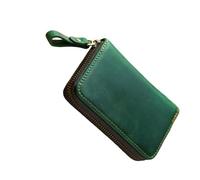 BULAIDAI PU Leather Case 6 Hooks Structure Card Slot Pocket Waterproof Zippered Closure Purse for Everyday Carry Essential Coin Purse Holder Organizers