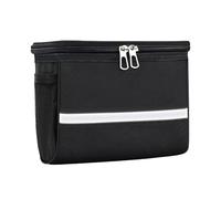 BULAIDAI Reflective Childrens Handlebar Bag Nylon Multiple Pocket Designs Easy Mount for Tricycles Scooter Front Basket