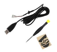 BULAIDAI Rubber Cable with Replacement Feet Skates and Screwdriver for G302 G303 Models Maintenance Set Gaming Skates Feet Pads