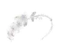 BULAIDAI Simulated Pearls and Snowflake Bridal Tiaras Handcrafted from Copper Alloy for Elegant Wedding Photography Copper Headpiece