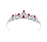 BULAIDAI Sparkling Wedding Crown with Dazzling Rhinestones Crystal Design Comfortable Alloy Structure Metal Headpiece for Daily Vintage Inspired Rhinestones Hair Jewelry