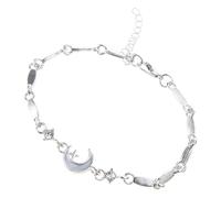 BULAIDAI Star Inspired Adjustable Jewelry Chain Bangle Alloy Wristlet Jewellery Perfect for Gift Giving Alloy Crushed Ice Bangle