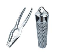 BULAIDAI Sturdy Nonrust Steel Nutcrackers with Comfortable Grips for Various Nut Including Hazelnuts Resistant Dishwasher Safe Dishwasher Safe