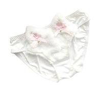 BULAIDAI Sweet Cats Ear Bowknot Accent Panties Japanese Anime Women's Underwear Cartoon Kitten Lingerie Briefs Underpants Thongs Fuzzy Plush Briefs Underwear