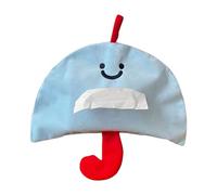 BULAIDAI Unique Fabric Mushroom Wall Mounted Tissue Dispenser for Bathroom Kitchen or Storage Solution Daily Use Home Decoration Tissue Box