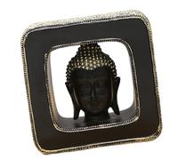 BULAIDAI Vintage Buddhas Head Statue with Frame Design Resins Buddhist Head Sculpture Home Decors for Meditations Room Ornament Buddhas Figurine for Living Room