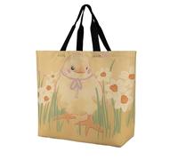 BULALABU One Shoulder Shopping Bag Polyester Reusable Large Capacity Lightweight Tote Bag Durable Grocery Bag for Supermarket Travel Camping Beach Gift for Family Friends UK Europe