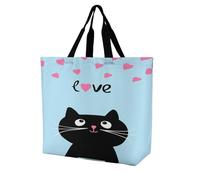 BULALABU One Shoulder Shopping Bag Polyester Reusable Large Capacity Lightweight Tote Bag Durable Grocery Bag for Supermarket Travel Camping Beach Gift for Family Friends UK Europe