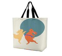 BULALABU One Shoulder Shopping Bag Polyester Reusable Large Capacity Lightweight Tote Bag Durable Grocery Bag for Supermarket Travel Camping Beach Gift for Family Friends UK Europe