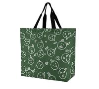 BULALABU One Shoulder Shopping Bag Polyester Reusable Large Capacity Lightweight Tote Bag Durable Grocery Bag for Supermarket Travel Camping Beach Gift for Family Friends UK Europe