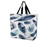 BULALABU One Shoulder Shopping Bag Polyester Reusable Large Capacity Lightweight Tote Bag Durable Grocery Bag for Supermarket Travel Camping Beach Gift for Family Friends UK Europe