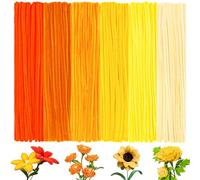 BULANGDE 300 Orange Pipe Cleaners for Craft Flowers, Coloured Pipe Cleaner 12" Long 8mm Thick, Chenille Stems, Fuzzy Wires for Crafts,DIY,Classroom,Festival,Party Decorations(Gradient Orange)