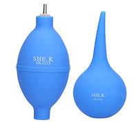 Bulb Air Blower, Mini Rubber Dust Blowing Ball, 2Pcs Precipitator with One Way Intake - Powerful Air Flow, Soft Durable Material, Ideal for Cleaning Electronics and Camera Lenses