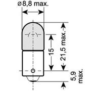 Osram Trade Bulb 3886X 12V 6W BA9S 3886X Pack of 10