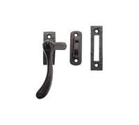 Bulb End Casement Window Fastener 4 Inch Black Antique Traditional Window Latch for Timber Windows Fittings Included
