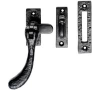 Loops Bulb Ended Casement Window Fastener 33mm Proj Black Antique Window Fitting Loops Black