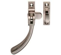Loops Bulb Ended Casement Window Fastener 98mm Handle 45mm Centres Satin Nickel in Metallics Loops Metallics