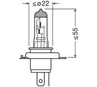 Bulb, front fog light / Bulb, headlight / Bulb, spotlight 64193NBS-1BL Osram H4