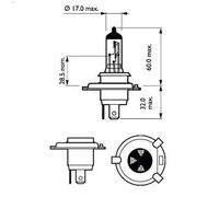 Bulb, headlight PHILIPS 12342RGTB1 for VW TARO 2.4 1991-1994