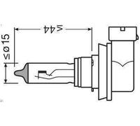 Bulb, high beam headligh OSRAM 64211NL-2HB for MG TF 1.6 2002-2009