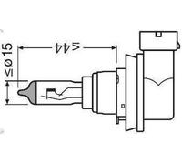 Bulb, high beam headligh OSRAM 64212-1BL for BMW 5 (E39) 2 2000-2003