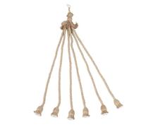Bulb Holder Rope,E27 Lamp Base 1m Hemp Rope Cord Electric Wire DIY Pendant Decorative Bulb with 6 Holder